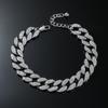 Joia de Pé Hip Hop Europeia e Americana Cheia de Diamantes Cuban Foot Hiphop Moda Masculina Diamante Pé Punk Joia