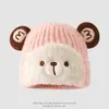 Adorable Gorro de Punto de Osito para Niños para Otoño e Invierno, Dulce Gorro de Punto de Princesa, Cálido y Cortavientos Gorro de Lana para Bebé, Comercio Exterior