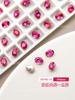Rosa Vermelho Unha Diamante Flash Gelo Borboleta Amor Pontiagudo Diamante Luz Luxo DIY Acessórios de Nail Art Diamante de Cristal