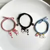 Pulsera de pareja melody coolomi un par para novia estuche pequeño de cuero pulsera de succión magnética para novias diadema femenina