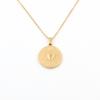 Collar de Acero de Titanio 18K con Colgante Redondo Retro de Constelación Europea y Americana Transfronteriza para Mujer, Estilo Ins que no se Desvanece