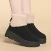 Botas de Nieve Cálidas Forradas de Polar Dropshipping, Nuevos Zapatos de Algodón para Mujer de Invierno, Botines Cortos Ligeros y Versátiles con Plataforma y Suela Gruesa