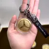 Chaveiro de Carro Dourado Personalizado com Logo de Carro Pingente de Metal com Logo Chaveiro de Couro Pingente Masculino Presente