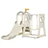 Tobogán Infantil para Interiores Columpio para Bebé para el Hogar Combinación de Columpio y Tobogán Dos en Uno Juguete Multifuncional Pequeño Parque de Diversiones