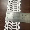 Borda de renda preto e branco com 4,2 cm de largura, renda requintada de fio fino, acessório para vestuário, decoração de bainha de saia
