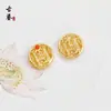 Banho de Cobre com Ouro 18K Incrustado com Ram de Zaki Oco Cinco Divindades da Riqueza e Fortuna Contas de Transferência Acessórios para Pulseira DIY