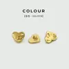 Botones Pequeños Metálicos en Forma de Corazón Cóncavo-Convexo, Botones de Corazón de Melocotón para Cárdigan Tejido, Botones de Chifón para Suéter de Mujer, Botones Decorativos para Vestido Camisero