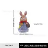 Adornos de Estatua de Conejo de Pascua Nuevos Transfronterizos para Patio Jardín Exterior Conejo Blanco de Simulación Regalos Decorativos