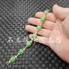 Pulsera de Huevo Verde Seco de Jade Pulsera de Huevo Verde Seco de Jade Pulsera Ovalada de Esmeralda Pulsera de Diamante Verde sobre Base Blanca Pulsera Completamente Verde