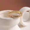 Anel de dedo feminino com diamantes em todo o aro, best-seller explosivo transfronteiriço para casamento, acessórios brilhantes para uso diário, anel versátil elegante e moderno