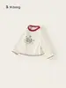 Youbao Huzhou Zhili conjunto de ropa para niños otoño camiseta de manga larga para niñas con bloques de color jeans de pierna recta conjunto de dos piezas para niños