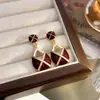 Brincos de Gota de Óleo Geométricos Estilo Corte Francês Agulha de Prata Brincos de Personalidade Retro Moda Brincos Vintage de Alta Qualidade Atacado