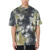 Camiseta Casual para Hombre de Fábrica Personalizada Cuello Redondo Algodón Puro Tie-Dye Teñido Colgante Color Degradado Lavada Holgada Talla Grande Moderna de Manga Corta