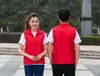 Voluntario de Publicidad Voluntario Chaleco Rojo Chaleco Personalizado Ropa de Trabajo para Eventos Ropa Promocional para la Comunidad Chaleco con Logo Impreso
