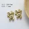 Colgante de Oso Simple de Aleación con Incrustaciones de Circonita y Perla para Pulsera, Collar, Accesorios de Joyería DIY