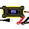 Cargador de batería de 12 V 6 A para motocicleta, coche, pantalla digital, reparación de pulso inteligente, batería de plomo-ácido, activación de batería