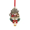 Colgante plano acrílico de Santa Claus nuevo transfronterizo, decoración de campana de árbol de Navidad, regalo festivo