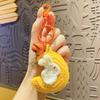 Chaveiro Criativo de Coelho Lunar de Lã Tricotado à Mão para o Festival do Meio Outono Pingente para Mochila Escolar de Meninas Presente de Casal para Tanabata
