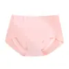 Ropa Interior Sin Costuras de Una Pieza para Mujer, Calzones de Cintura Media de Seda de Hielo para Mujer, Shorts Deportivos de Seda de Morera Transpirable, Glúteos de Durazno
