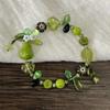 Pulsera Coreana de Flor de Cuatro Pétalos, Lujo Ligero, Gama Alta, Elegante, Pulsera Ajustable, Joyería de Mano de Nuevo Estilo para Mujeres