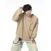 Sudadera casual de moda, nuevo modelo otoño 2026, algodón chino de peso pesado 380g, sudadera de cuello redondo para hombre, mangas largas con bloques de color únicos