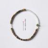 Montaña de Primavera en sándalo verde oscuro ágata blanca multi-círculo cuentas finas pulsera artística para mujer nicho rosario de mano juego literario