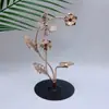 Soporte de Flor Única de Mariposa Metálica Base de Bola de Cristal Soporte de Bola Soportes de Artesanía de Cristal