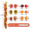 Guirnalda de hojas de arce artificial de otoño en stock, decoración del hogar, decoraciones para el festival de la cosecha, corona de hojas de arce artificial