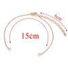 Pulseira DIY de Aço Inoxidável Cruz Longa Ajustável Acessórios de Pulseira de Aço Titânio Banhado a Ouro Real Corrente Base Semiacabada
