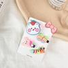 Conjunto de Presilhas de Cabelo de Silicone Desenho Animado Fofo Infantil Segurança para Bebê Cor Cola Macia Presilha Bico de Pato Pequena Presilha Lateral Acessórios de Cabelo de Princesa