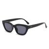 Gafas de sol de tres clavos de arroz Gafas de sol de comercio exterior europeas y americanas Gafas de sol de moda para hombre y mujer Montura ojo de gato Color jalea rojo neto Gafas de sol