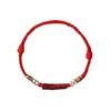 2025 nuevo bermellón seis caracteres verdad este año cuerda roja niños pulsera guardián de plata de ley bebé tejido