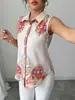 2026 Camiseta de Manga Corta a Rayas con Estampado y Cuello, Camisa Top para Mujer, Comercio Exterior Transfronterizo Europeo y Americano Amazon