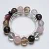 Pulseira de Cristal Branco de Alta Qualidade Flor Sorridente Natural para Mulheres, Versátil Citrino Folha de Ouro Carpa Pulseira Atacado