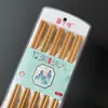 Caixa blister 10 pares de hashis de bambu doméstico sem nó cor natural hashis de bambu barraca de rua rio lago hashis de bambu carbonizado atacado