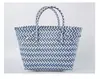 Cesta de Vegetais Tecida à Mão para o Festival do Meio Outono Cesta de Compras Bolsa Tote de Grande Capacidade para Férias na Praia Bolsa de Ombro