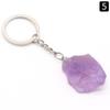 1157-Llavero de Piedra Natural Colgante de Joyería de Gema de Cristal Natural