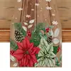 Toalha de mesa de Natal transfronteiriça nova linho impressão criativa boneco de neve velho tapete de mesa atmosfera decorações de mesa de Natal