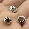 6x6x8mm 1.3g Aleación Multicolor Accesorios para Joyería DIY Cuentas con Agujero Grande Cuentas Espaciadoras
