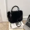 Nova bolsa de pelúcia de inverno para mulheres, moderna 2026, pequena bolsa transversal de grife com textura de alta qualidade
