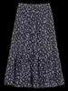 Falda floral favorecedora para figura tipo pera en mujeres, talla grande de verano, cintura alta, adelgazante, estilo suave, falda larga línea A