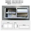 Portarrollos de Papel Higiénico Empotrado, Caja para Rollo de Acero Inoxidable Oculta Montada en Pared, Estante Pequeño de Almacenamiento para Nicho de Baño