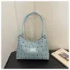 Nueva bolsa de mano grande de lona ligera transfronteriza, bolso de mujer moderno plisado, bolso de hombro, bolso de mano versátil para el trabajo