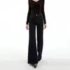 Jeans naranja joven # De tiro alto, ligeramente acampanados para mujer, con un ajuste cómodo y no restrictivo, diseñados para estilizar, cubrir las caderas, y son modernos y versátiles, con un diseño de moda de largo hasta el suelo