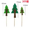 Decoração de Bolo de Assar Feltro Folhas Árvore Pequena Enfeite de Bolo de Aniversário Plug-in Árvores da Floresta Pinus Acessórios Enfeites