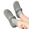 Zapatos de Algodón Peludo Cálidos Estilo Coreano con Velcro para Mujer 2025 Otoño e Invierno Nuevos Planos de Suela Casuales y Cómodos con Forro de Felpa Zapatos tipo Birkenstock