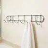Perchero de arte en hierro color acero inoxidable, no requiere taladro, para cocina del hogar, gancho fijo para colgar ropa en la pared detrás de la puerta