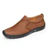 Laoren tou Sapatos Masculinos de Couro Transfronteiriços Sapatos Casuais Masculinos Moda Retrô Masculina Sapatos de Outono Comércio Exterior Slip-on Sapatos de Homem Preguiçoso 5058