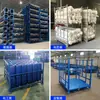 Estanterías Plegables Apilables de Stock Listo del Fabricante para Fábricas Textiles, Estanterías Apilables de Alta Resistencia para Rollos de Tela y Cuero, Estanterías con Diseño Inteligente