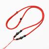 Lanyard para colgante de 3 mm, cuerda para colgante de collar al por mayor, sándalo plateado incrustado, no importa la tarjeta, colgante de jade con cuerda ajustable